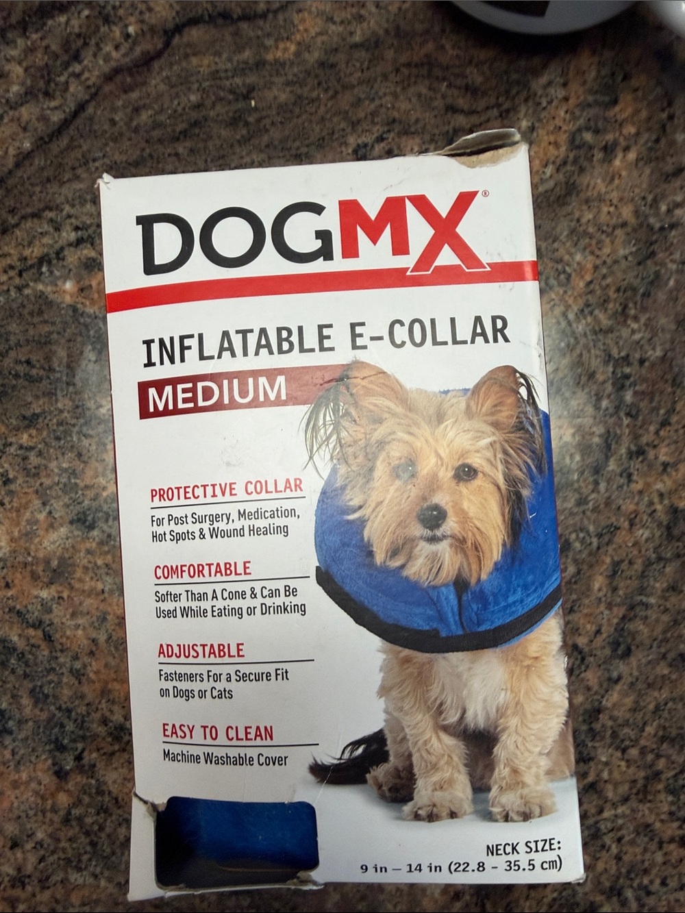 Inflatable E-Collar Medium - Blue Protective Dog Collar